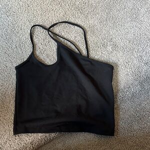 Black Women's One Shoulder Top